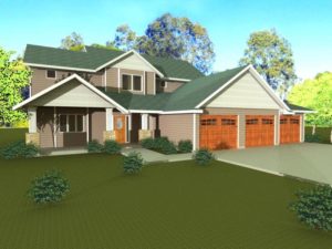 Front view of two story home