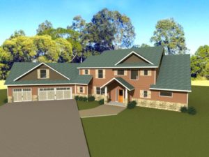 Front view of two story home