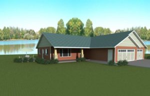 Front view of single story home