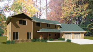 Front view of two story home